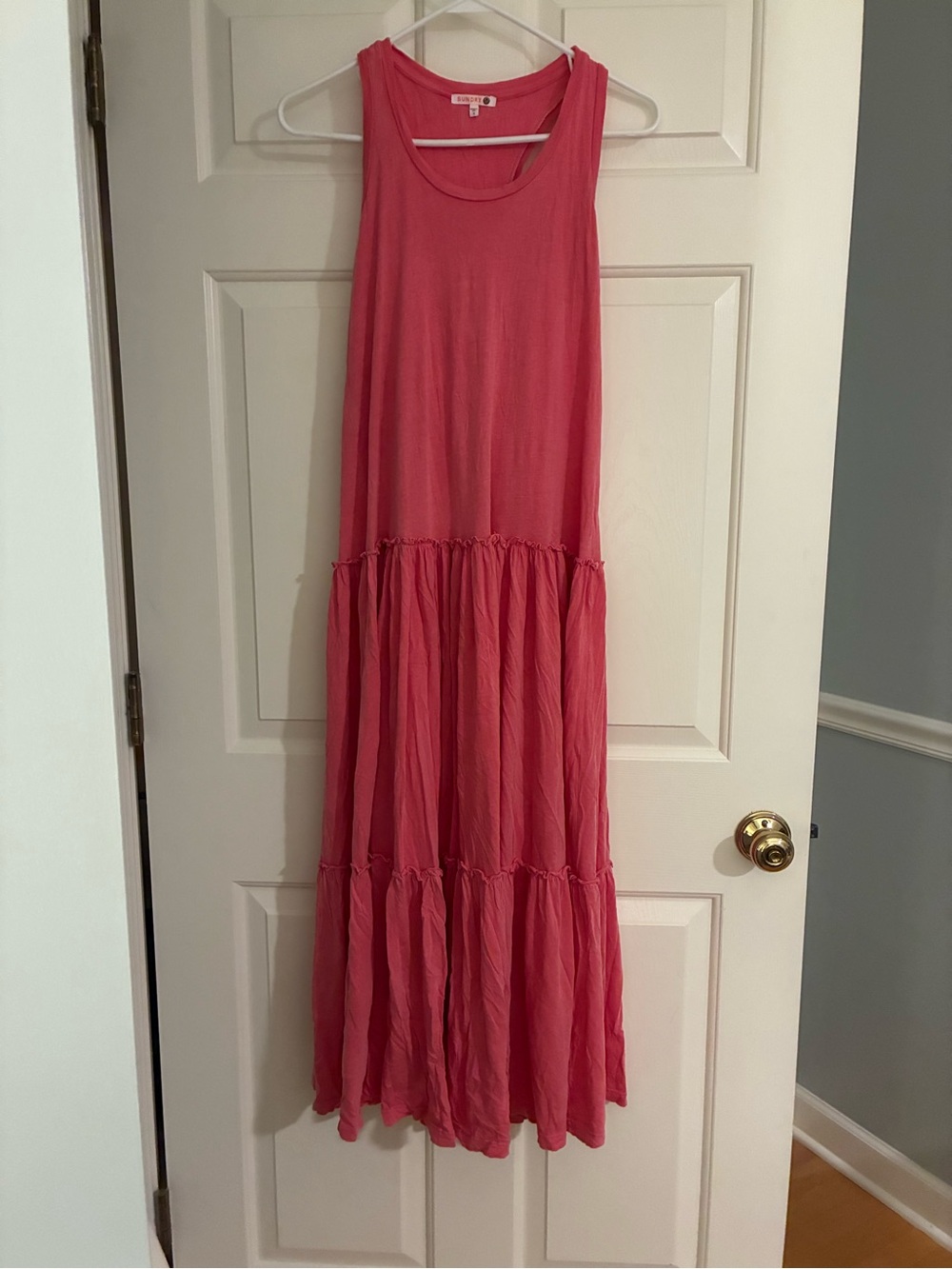 Racer back pink Maxi Dress